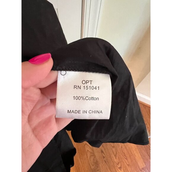 O.P.T Square Neck Black Smocked‎ Maxi Dress Puff Sleeve Sz S - Picture 5 of 7